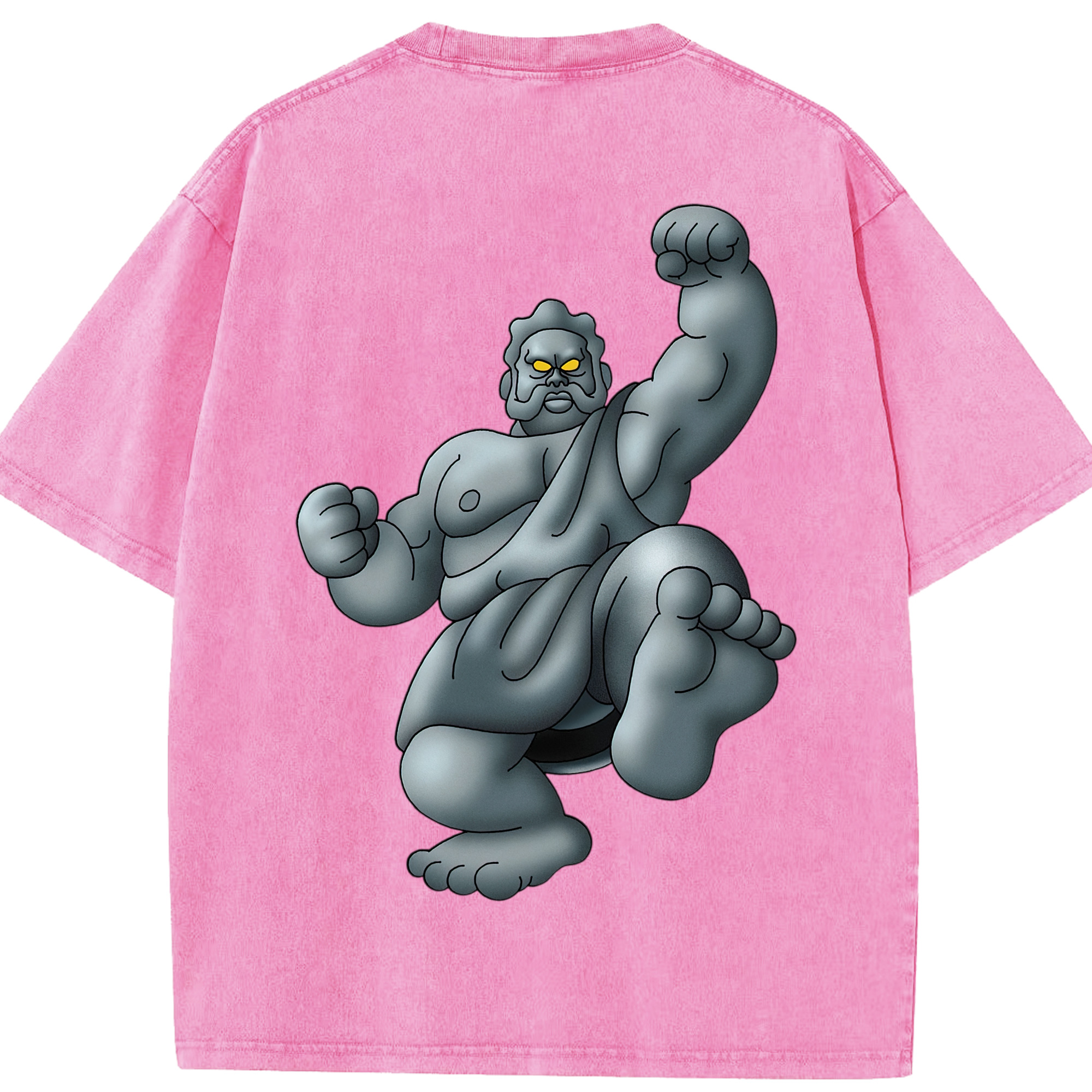 （画像用） ドラゴンクエスト Doragon Kuesuto Dragon Quest 綿100% ヴィンテージ風 半袖Tシャツ（背面プリント）